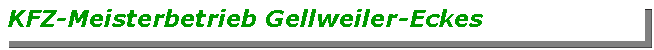 Textfeld: KFZ-Meisterbetrieb Gellweiler-Eckes